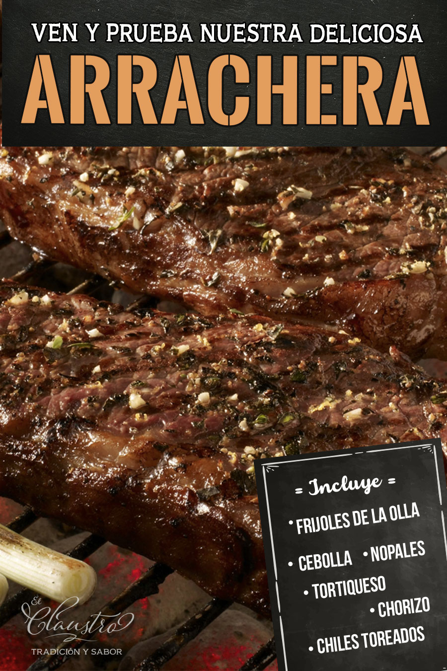 Arracheras estilo Claustro